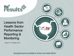 IHP+Results - International Health Partnership
