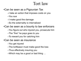 Tort law - David D. Friedman's Home Page