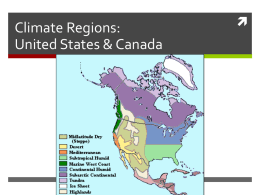 Climate Regions: United States & Canada