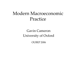 Macroeconomics - University of Oxford