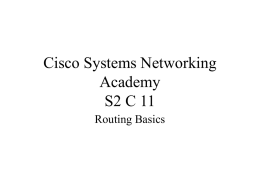 Cisco Systems Networking Academy S2 C 11