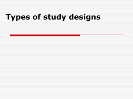 Types of study designs: from cross