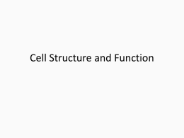 Cell Structure and Function - Mediapolis Community School