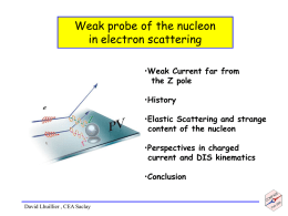 Weak probe of the nucleon in electron scattering