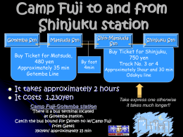Camp Fuji to Shinjuku station