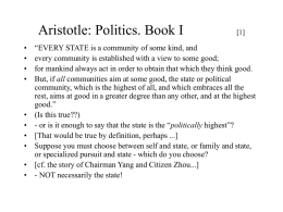 Aristotle: Politics [1]