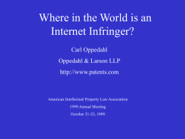 Where in the World is an Internet Infringer?