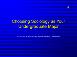 Choosing Sociology as Your College Major