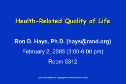 Dr. Ron D. Hays