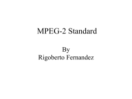 MPEG Standards - Florida International University SCIS
