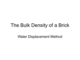 The Bulk Density of a Brick