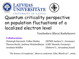 Quantum criticality perspective on population fluctuations