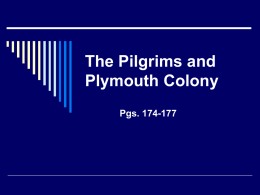 The Founding of Plymouth Colony
