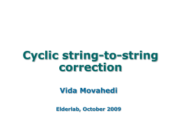 Cyclic string-to-string correction