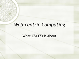Web-centric Computing