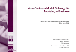 Modeling e-Business with eBML