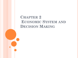 Chapter 2 Economic System and Decision Making