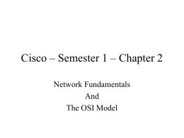 Cicso – Semester 1 – Chapter 2