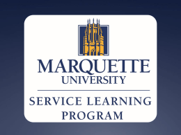 Marquette Service Learning