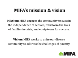 MIFA’s mission & vision