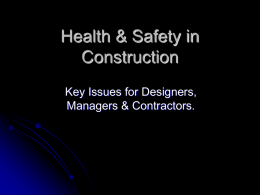 Construction Design & Management Regulations 1994