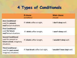 Chart: 4 Types of Conditional Sentences