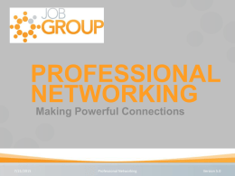 PROFESSIONAL NETWORKING