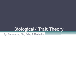 Biological/ Trait Theory - Northside College Prep High School