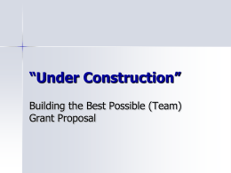 Under Construction” - University of Toronto