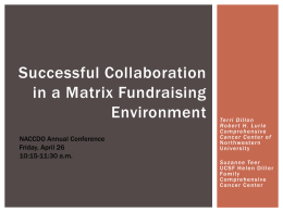Successful Collaboration in Matrix Fundraising Environment