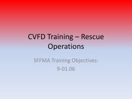 CVFD Training – Rescue Operations