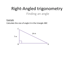 Right-Angled trigonometry
