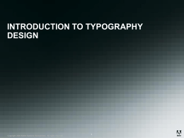 Introduction to Typography Design