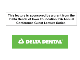 Diabetes Essentials 2011 - Iowa Dental