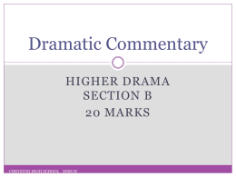 Dramatic Commentary - Chryston High School