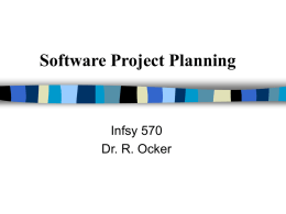 Software Project Planning - Pennsylvania State University