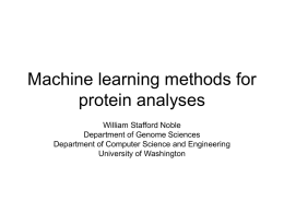 Machine learning methods for protein analyses