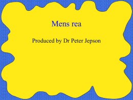 Mens rea - Peter Jepson