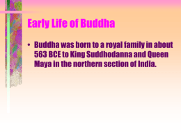 Early Life of Buddha - University of Mount Union