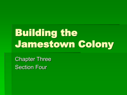 Building the Jamestown Colony