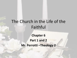 The Church in the Life of the Faithful