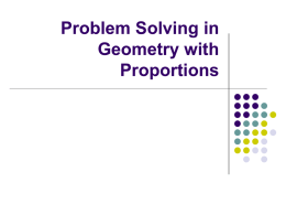8.2 Problem Solving in Geometry with Proportions