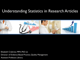 Understanding Statistics in Research Articles