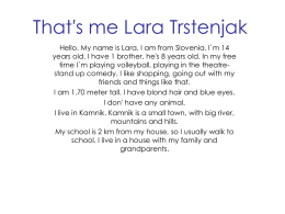 That′s me Lara Trstenjak