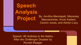 Speech Analysis Project - Ms. Walden's English Class