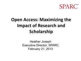 Open Access, Open Scholarship – Open Future