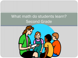 What math do students learn? Second Grade