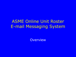 ASME Online Section Roster E