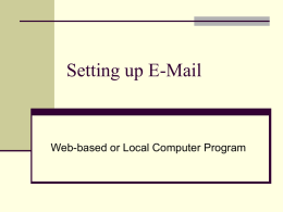 Setting up E-Mail - Carbondale Community High School