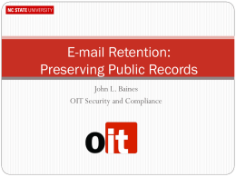 E-Mail Retention Primer